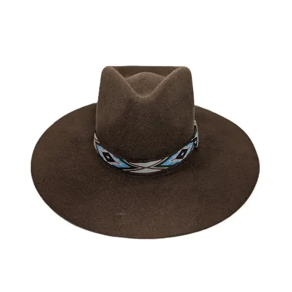 Women's Twister Pinch Front Felt Hat Brown Wool Size M NWT - Picture 2 of 10